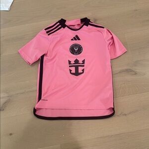 adidas Kids Pink and Black Soccer Jersey